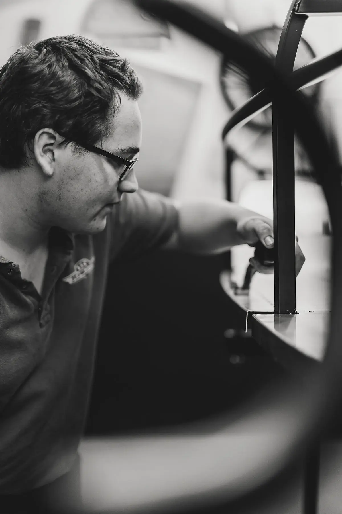 pembleton apprentice working on a pembleton v-sport