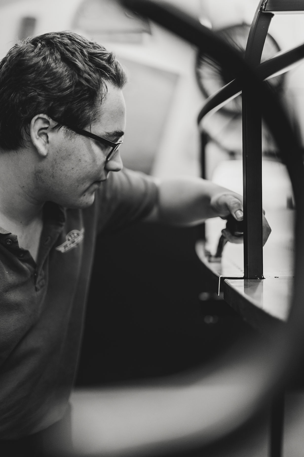 pembleton apprentice working on a pembleton v-sport