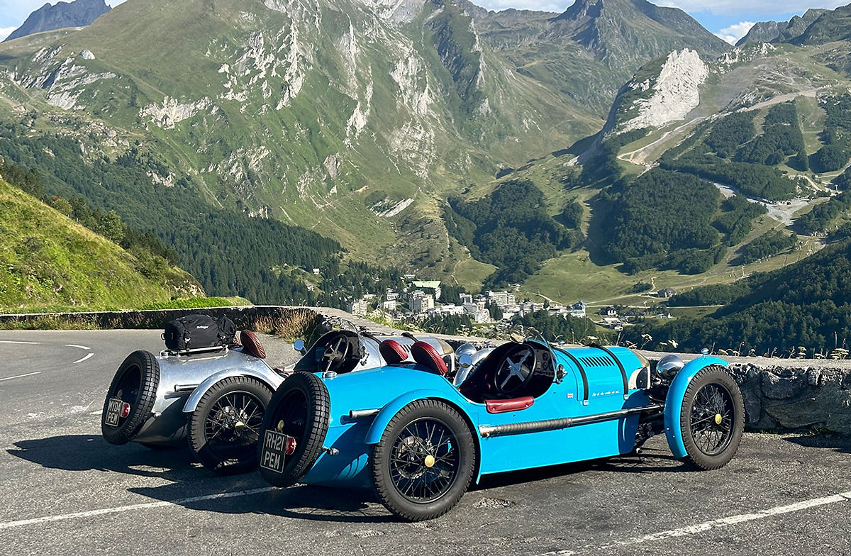 a pair of pembleton t24 on a road trip in the alps