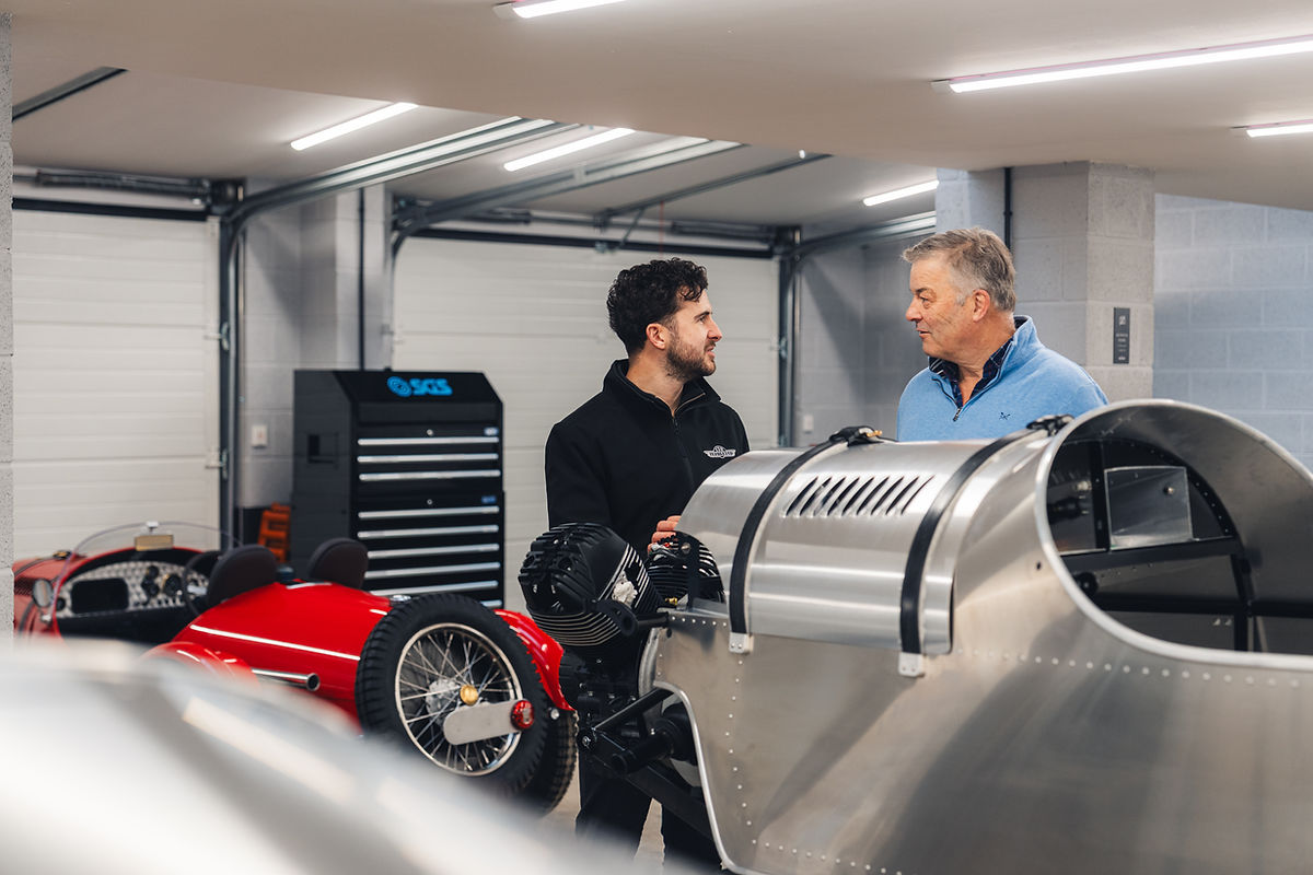A customer visits his new Pembleton t24 in the new workshop
